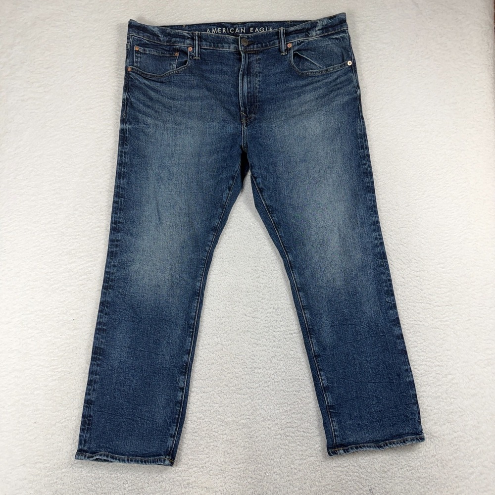American Eagle Easy Flex Original Straight Denim Men's Blue Jeans 38x30 (40x27)